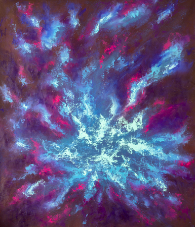 Cosmic space and stars nainting, color cosmic abstract background illustration artwork.