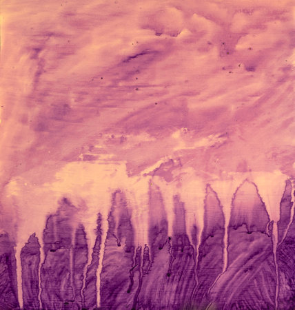 Purple textural watercolor artistic abstract background on canvas art rare vintage illustrationの写真素材