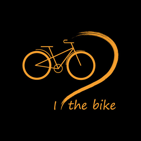 a bike. a heart. I love bikeのイラスト素材