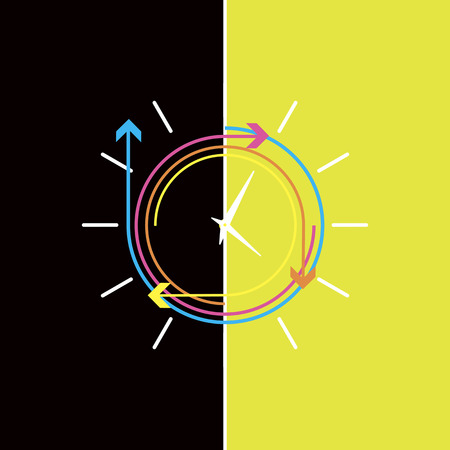 time concept or clock business icon. Creative logotype design templateのイラスト素材