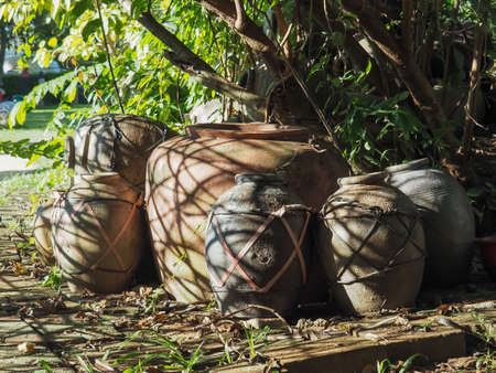 Old Big Jars For Water Storageの素材