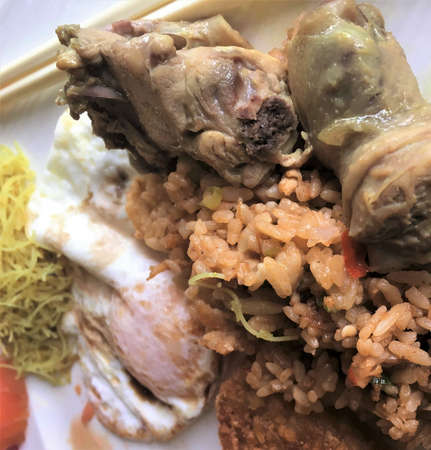 Indonesia Cuisine, Curry Rice Chicken, Hidang Style Padang Food, Traditional Dish Of Indonesiaの写真素材