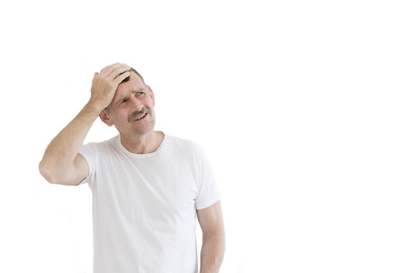 Portrait of a caucasian man looking annoyed