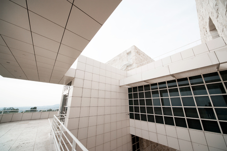 detail of the getty museum in Los Angeles, Californiaのeditorial素材
