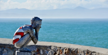 Awaiting your return art at the seaの写真素材