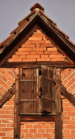 Close up of an old timbered houseの写真素材
