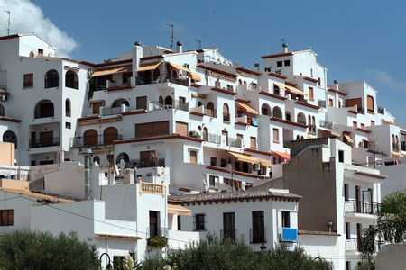 Apartments in Moraira, Alicante,Spainの写真素材