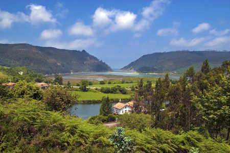 Small village in Asturias, Spainの写真素材