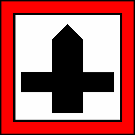 A river navigation landmark on a plain background.のイラスト素材