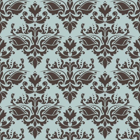 Damask seamless pattern with floral elementsのイラスト素材