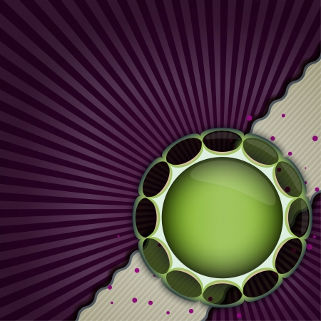 Purple template with flower and place for textのイラスト素材
