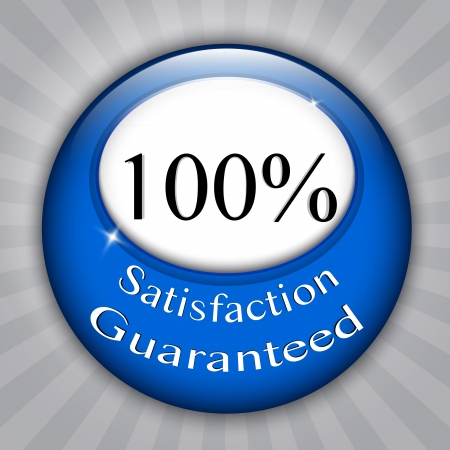100%  Satisfaction Guaranteed blue sealのイラスト素材