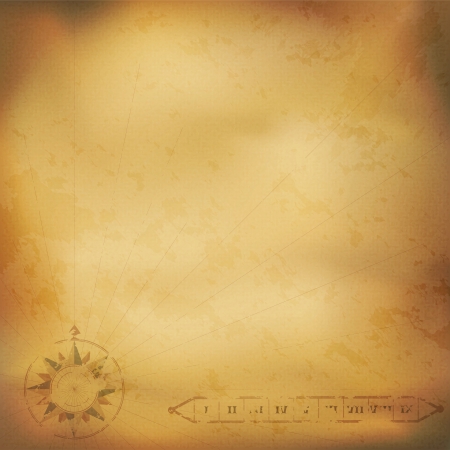 Old vintage paper with wind rose compass. Highly detailed vector. Illustration contains gradient meshのイラスト素材