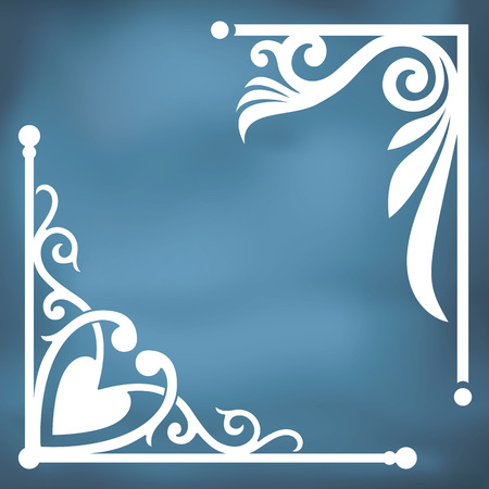  corner design. Inspired by old ornamentsのイラスト素材