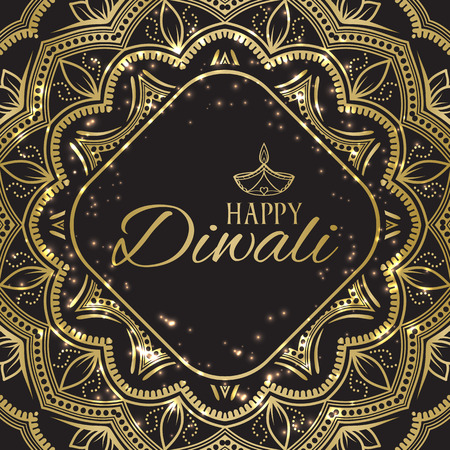 Invitation template with floral mandala ornamentのイラスト素材