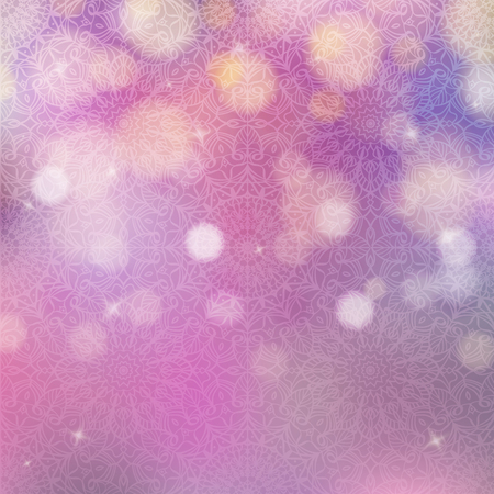 Mandala pattern and lightsのイラスト素材