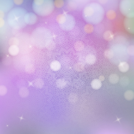 Background with crochet pattern and bokeh lightsのイラスト素材