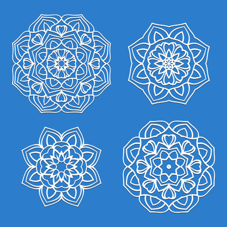 Round flower mandala ornament.のイラスト素材