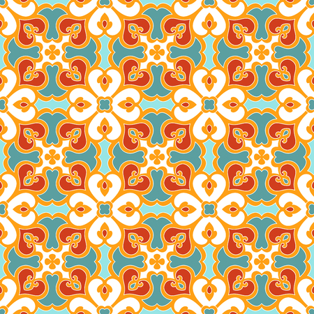 Seamless arabic pattern - based on ottoman traditional ornamentのイラスト素材