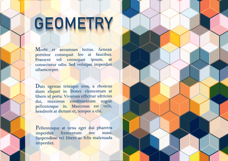 Abstract geometric background with place for textのイラスト素材