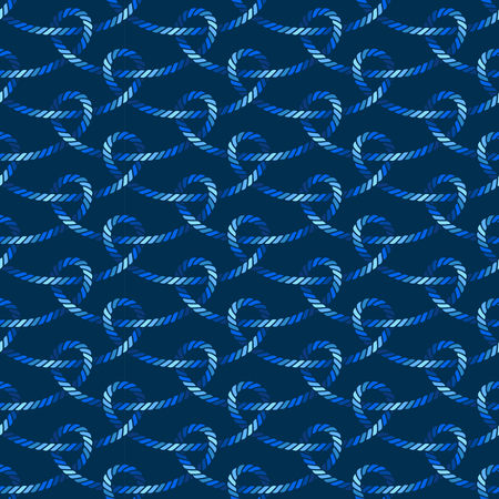 Seamless nautical rope knot pattern, fishing netのイラスト素材