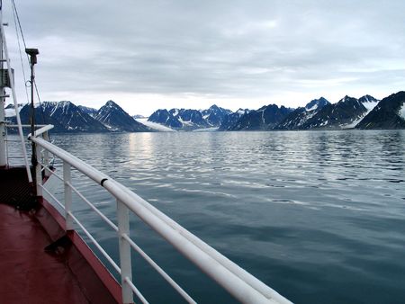 Views around Spitsbergen, Svalbard, Arctic Circle, sailingの写真素材