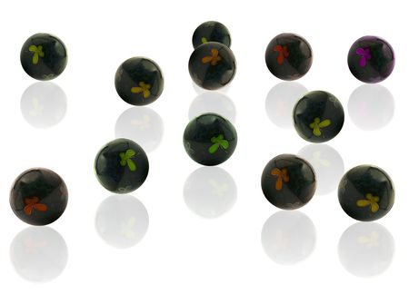 Stres balls on white backgroundの写真素材