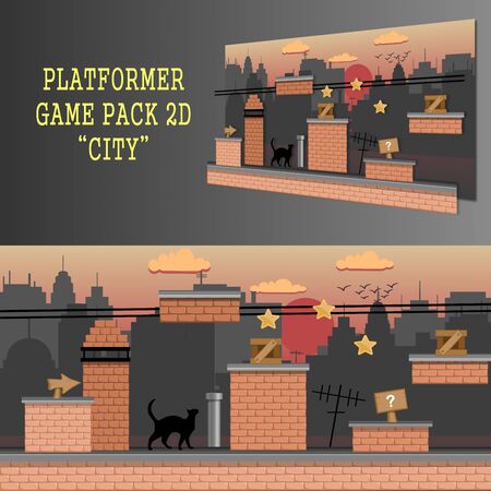 Platformer game pack 2Dのイラスト素材