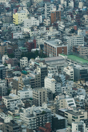 City block in Tokyo from a height