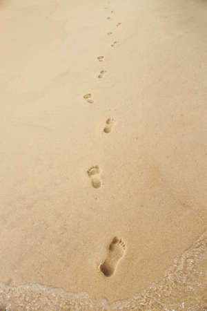 Footprints in the sand - image