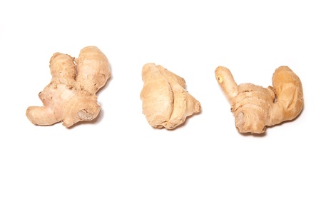 Root ginger isolated on a white studio background 