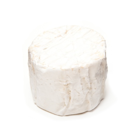French Chaourice cheese isolated on a white studio background.の写真素材