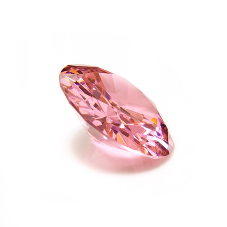 Rose or pink diamond on a white background の写真素材