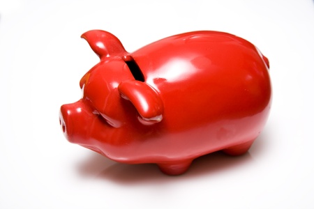 Piggy bank money box on a white background の写真素材