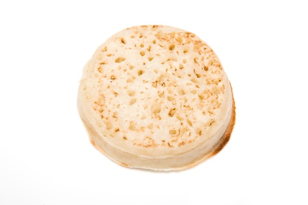 Crumpet isolated on a white background の写真素材