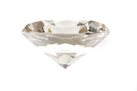 Diamond isolated on a white studio backgroundの写真素材