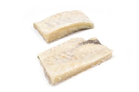Salt cod isolated on a white studio background
