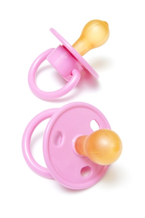 Babies dummy or pasifier isolated on a white studio background