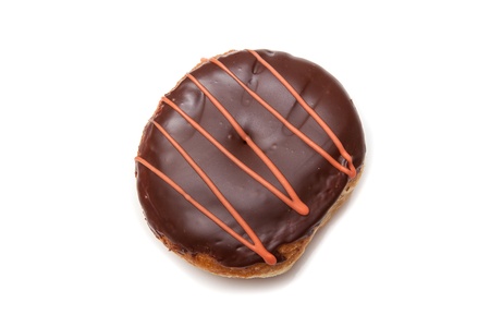 Iced Donught isolated on a white  studio background.の写真素材