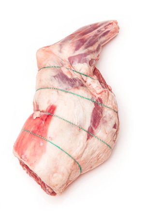 Sholder of British lamb (2.69 kg) isolated on a white studio background.の写真素材