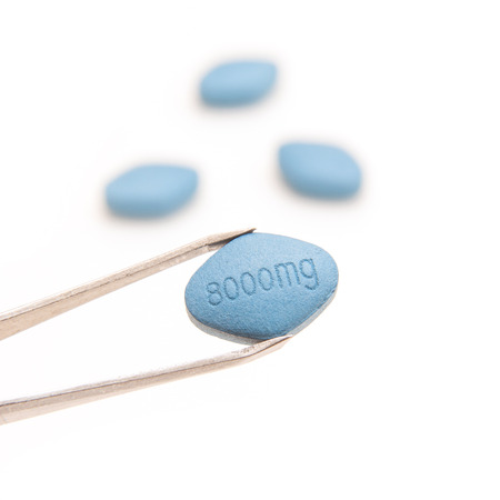 Generic blue erectile dysfunction pillsの写真素材
