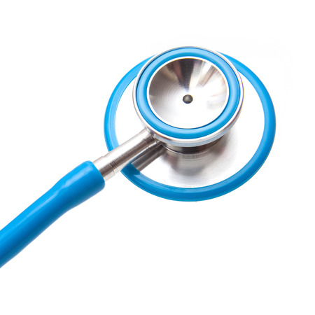 Medical stethoscope isolated on a white studio background.の写真素材