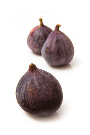 Fresh turkish figs isolated on a white studio background.の写真素材