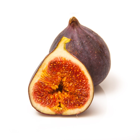 Fresh turkish figs isolated on a white studio background.の写真素材