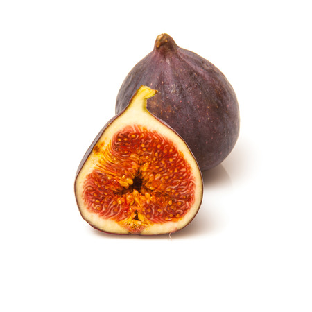 Fresh turkish figs isolated on a white studio background.の写真素材