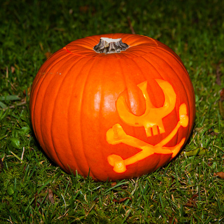 haloween pumpkin lanternの写真素材