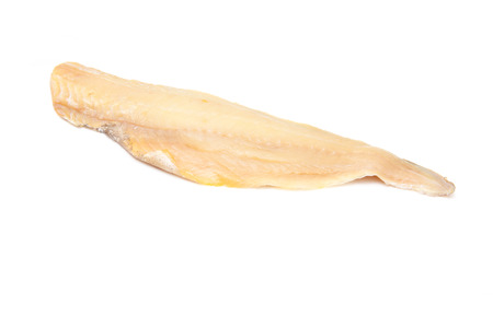 Smoked Haddock isolated on a white studio background.の写真素材