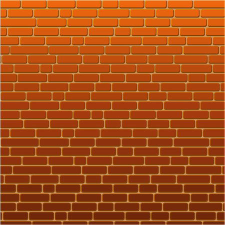 painted background orange brick wallのイラスト素材