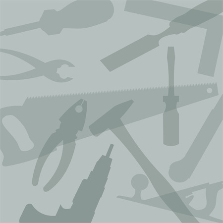 monochrome abstraction drawn a variety of toolsのイラスト素材