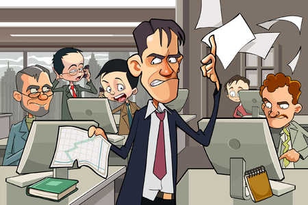 cartoon officeのイラスト素材